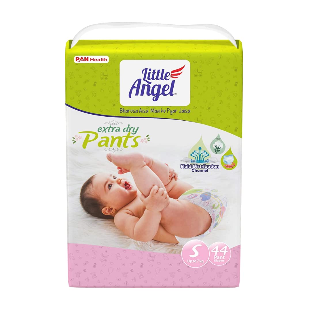 Little Angel Extra Dry Baby Pants Diaper, Small (S) Size, 44 Count, Super Absorbent Core Up to 12 Hrs. Protection, Soft Elastic Waist Grip & Wetness Indicator, Pack of 1, Upto 7kg (B07LBWP1V8) Amazon Price History, Amazon Price Tracker