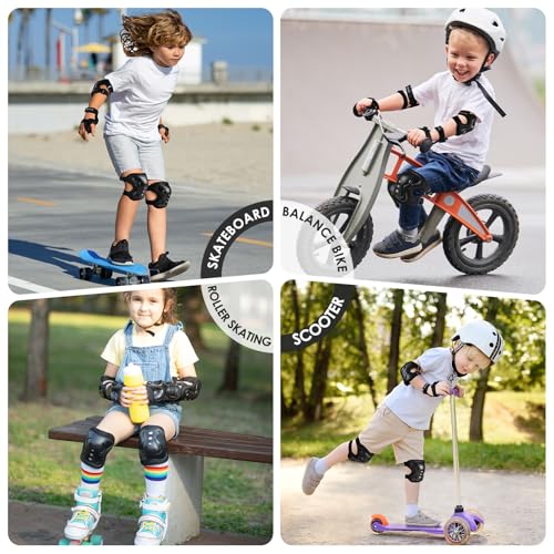 Image of BOSONER Kids /Youth Knee Pad Elbow Pads Guards Protective Gear Set for Roller Skates Cycling BMX Bike Skateboard Inline Skatings Scooter Riding Sports