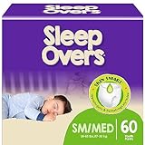 SleepOvers by Cuties, Bedwetting Underwear for Girls and Boys, Small/Medium 38-65 lbs, 60 Count