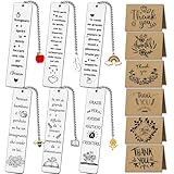 6 Pezzi Segnalibro Maestra Insegnate, Regalo Maestre Fine Anno, Personalizzato per Giornata Degli Insegnanti Grazie,Marcatori di Pagina, Regalo Fine Anno Studenti, Natale Compleanno Laurea