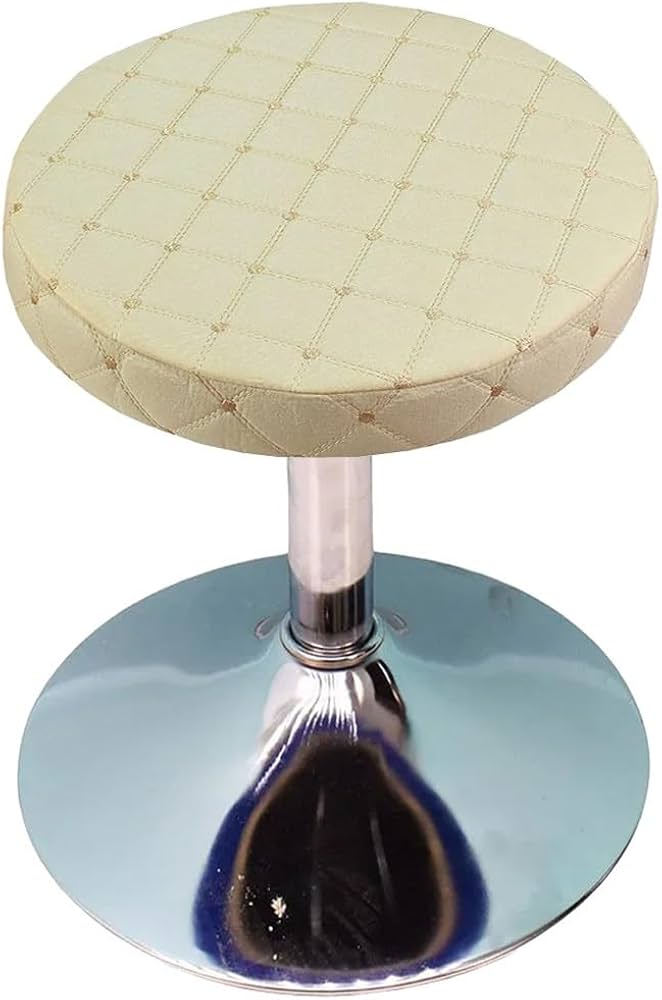 2x Tabouret De Bar Élastique Couvre Chaise Ronde Housse De Siège Protecteur Coussin Pad Rouge