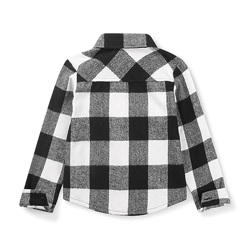 Image of Girls Flannel Plaid Shacket Button Down Long Sleeve Casual Shirt Shackets Fall Jacket Clothes