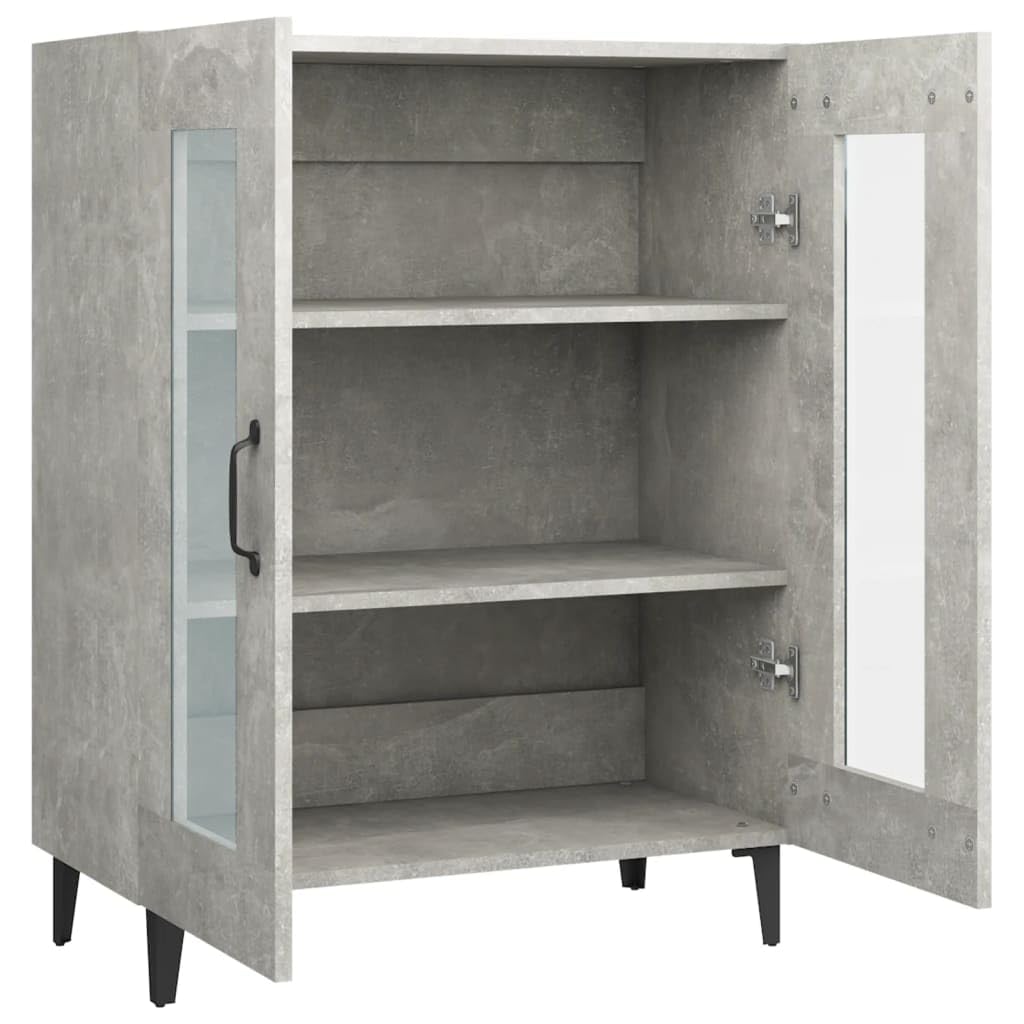 vidaXL Buffet Armoire Latérale Meuble de Rangement Organisateur de Maison Salon Salle de Séjour Intérieur Gris Béton 69,5x34x90 cm Bois d'Ingénierie