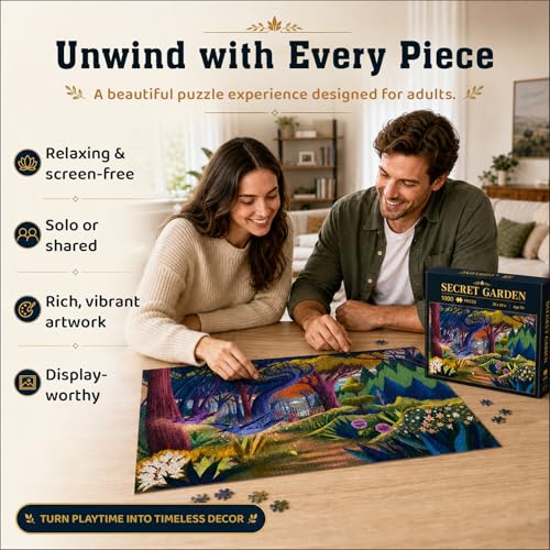 Image of 1000 Piece Puzzle | Puzzles for Adults & Kids | Stress Relief Puzzle Games for Focus and Memory, Gifts for Teenagers (The Secret Garden)