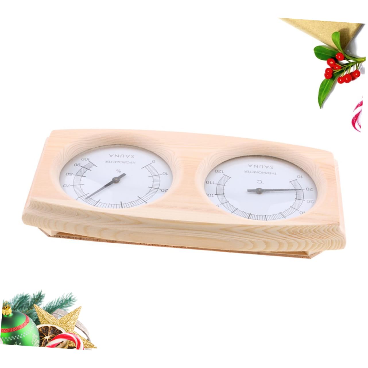 Sosoport Hygromètre-thermomètre Bois Pour Sauna Avec Capteur Affichage Séparé Degrés Celsius Plage De Mesure
