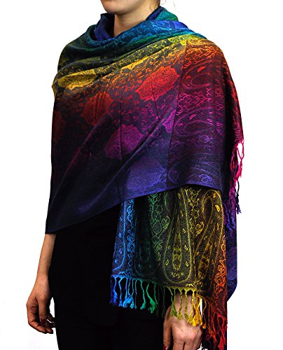 NYFASHION101 Elegant Colorful Paisley Soft Pashmina Scarf Shawl Wrap NBH1401Y