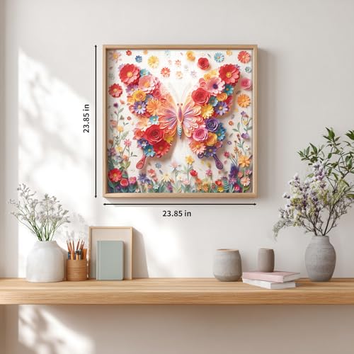 Rompecabezas pickinjoy para adultos de 1000 piezas - Diseño de mariposa con flores miniatura 5
