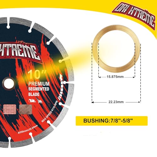 Image of 10 Inch Diamond Saw Blade 2Pcs, General Purpose Segmented Blade