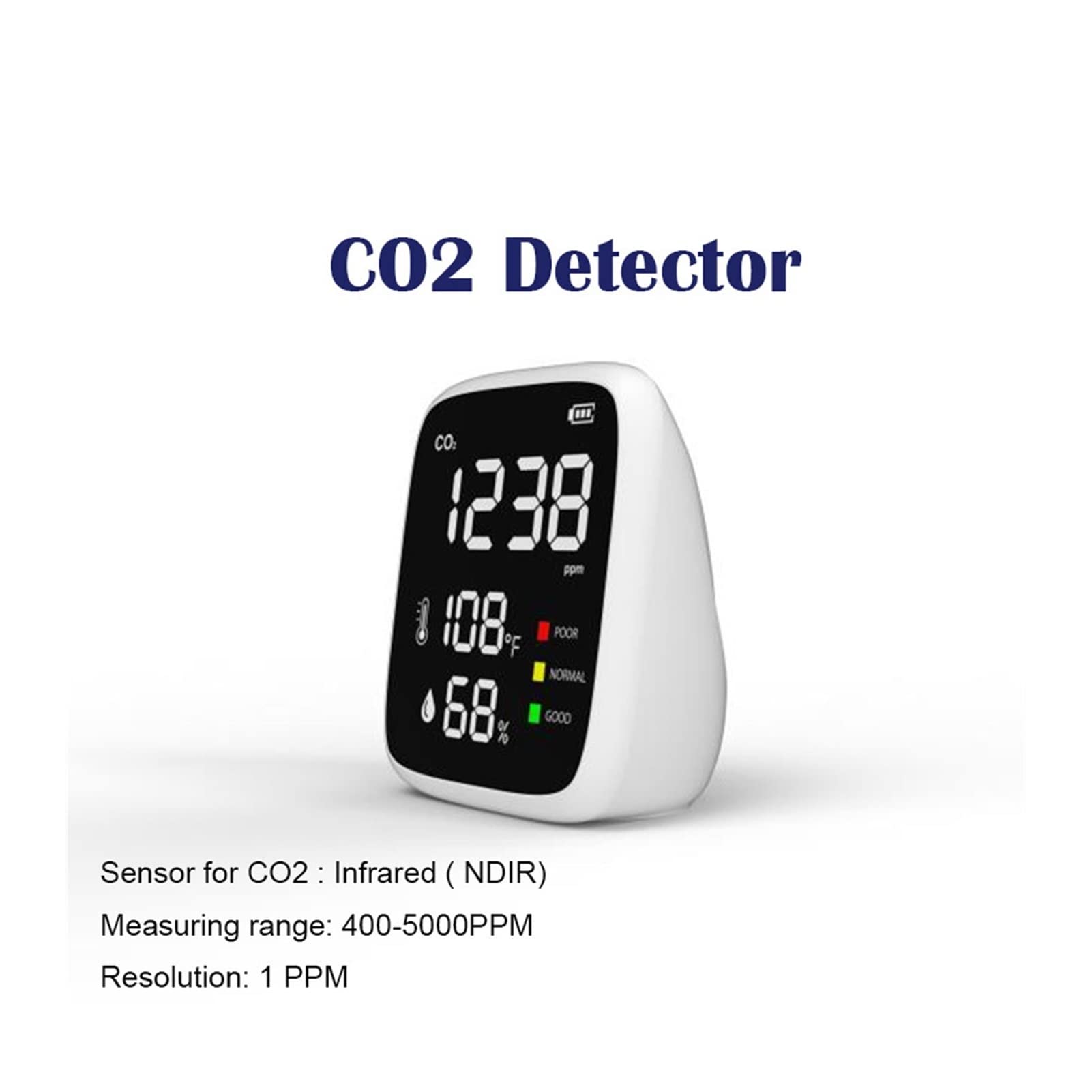 Monitor jakości powietrza 2 sztuk CO2. Restauracja Detector. Miernik CO2. Monitor wilgotności temperatury Czujnik jakości powietrza Darmowa wysyłka
