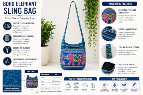 Image of SUVASANA Large Sling Shoulder Bag for Men Women Casual Comfortable Everyday Purse Travel Women's Cross-body Bags