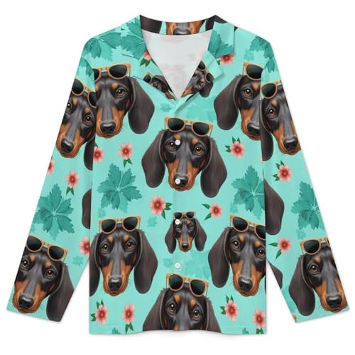 Mens Pajamas Set, Long Sleeve Sleepwear Button Down Pjs 2 Piece Loungewear3