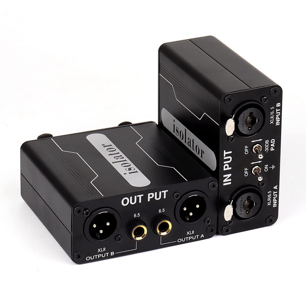 1 Pezzo GX200 Isolatore Audio Mixer XLR A Doppio Canale 6.5 Isolatore Audio Corrente Suono Mixer Rumore Microfono Filtro Terra Comune, 500371556