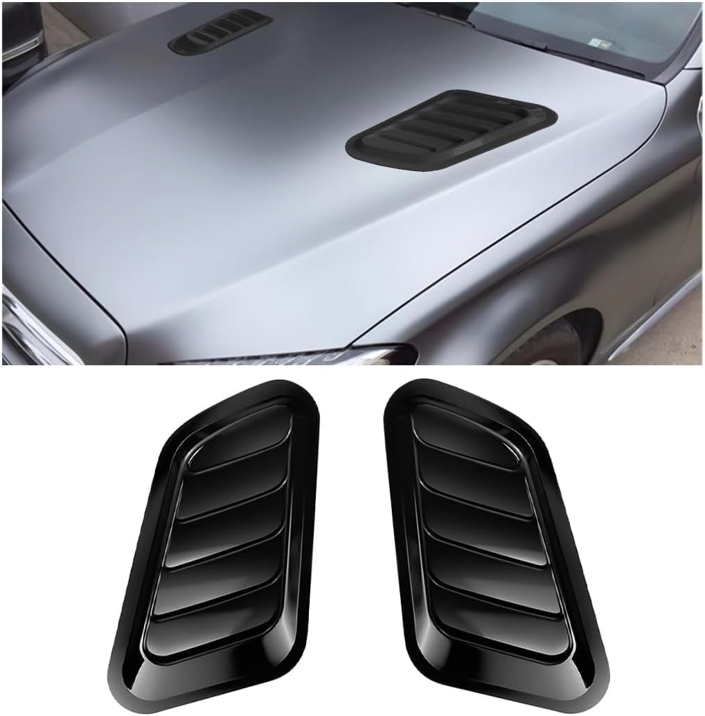 Haleup Black/A Car Hood Vents For Bmw X5 E70 2006-2013, Vent Hood Air Intake Trim Cover Hood Scoop Body Kit Vent Bonnet Decorative Covers,