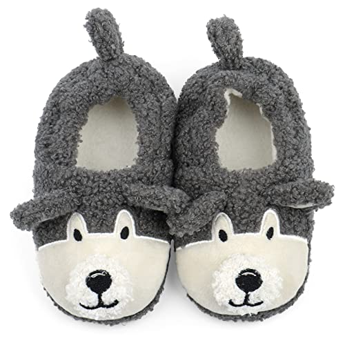 Kaku Nanu Toddler Slippers Plush Dog Slippers For Kids Boys, Cute Animal Slip-On Comfort Shoes For Indoor/Outdoor  thumb #4