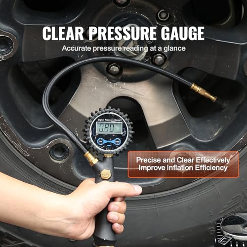 Image of VEVOR 12V Heavy Duty Air Compressor - with Digital Pressure Gauge Tire Inflator Kit, 7.06 CFM Portable Tire Inflator, 150PSI Offroad Air Pump with Adapters for Trucks Car SUV 4 x 4 Vehicle RV