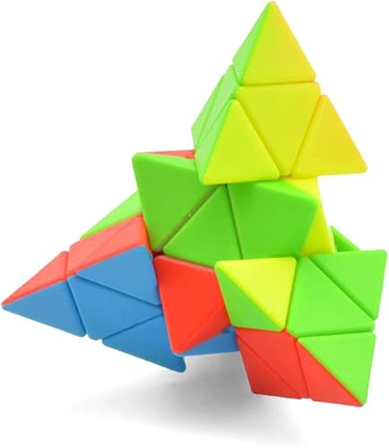 Miniatura 5 de Cubo piraminx 4x4 pirámide 4x4x4, cubo mágico de velocidad sin calcomanías, triángulo, rompecabezas, rompecabezas para niños