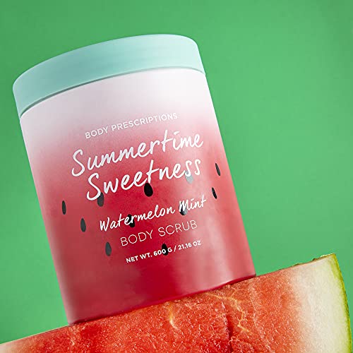 Body Prescriptions "Summertime Sweetness" Body Scrub, Exfoliating Body Wash, For Nourished And Ultra Smooth Skin, Cleanser Infused With Watermelon And Mint #TOP1
