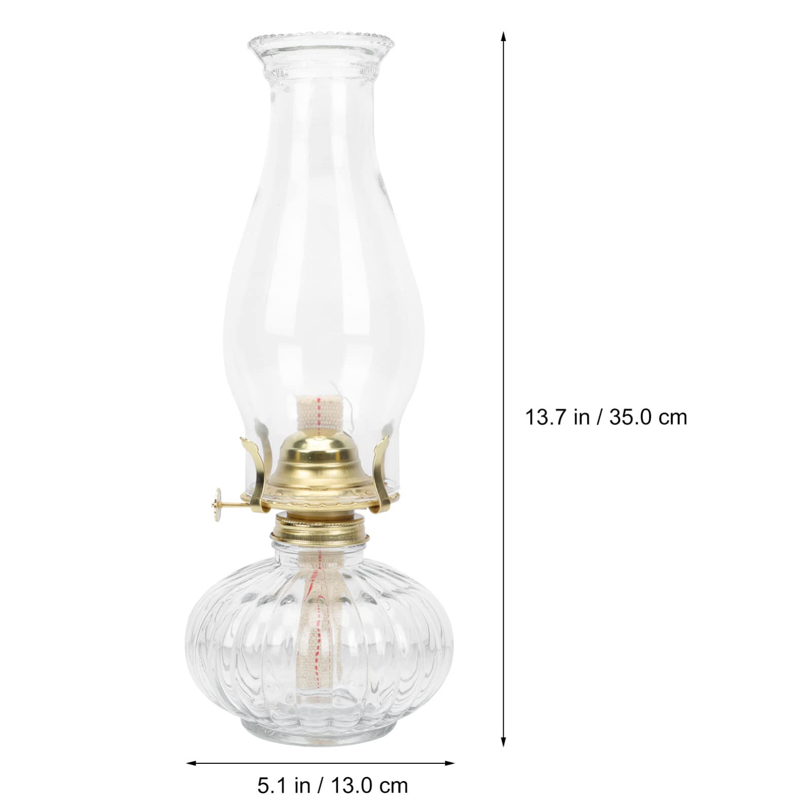 Lampa huraganowa, Lampy naftowe, Lampa naftowa, Latarnia do wnętrz, ze szkła vintage Latarnie - Retro dekoracyjne lampy