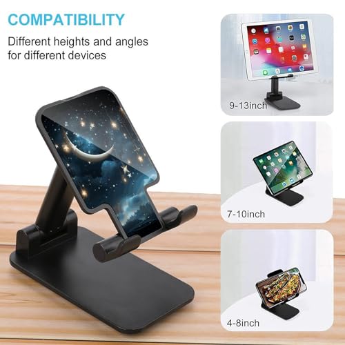 Support téléphone bureau pliable universel lune étoiles pour smartphone