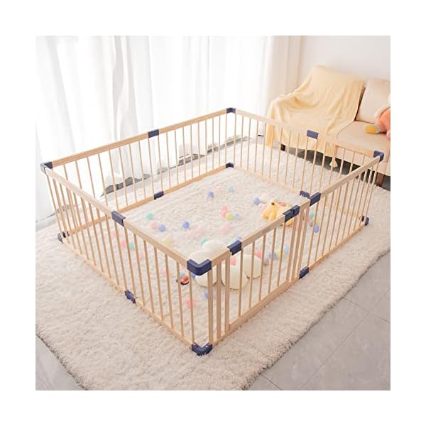 Wooden baby playpen with door play fence for babies kids safety play center yardplaypen with gate for infants and babiesextra large playard anti fall playpen 5905x 7880×24  urban country home decor