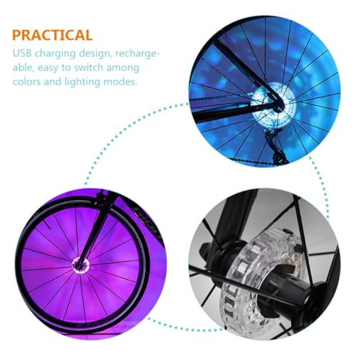 Luz LED de rueda de bicicleta para paseos urbanos nocturnos y ciclismo recreativo seguro en ciudad 3