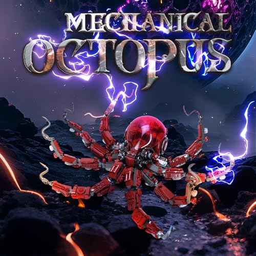 Mechanical Oktopus Klemmbausteine Bausteinen.Kompatibel Mit Lego Oktopus – STEM Perfekte Ozean-Moc Octopus Animal Deko für Zuhause/Büro. Geschenk für Kinder und Erwachsene ab 8-16 882PCS