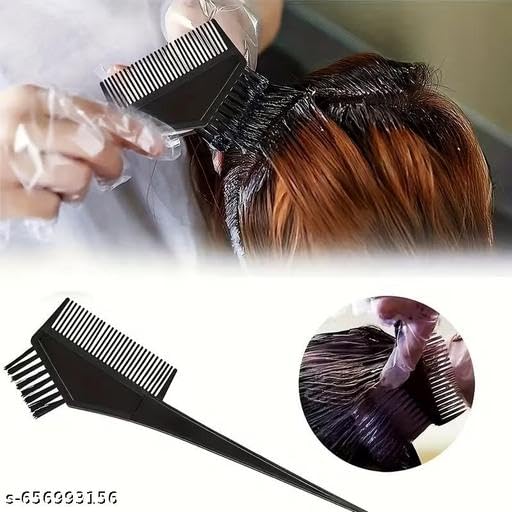 4Pcs Professional Use Hair Coloring Dyeing Kit Brush with Bowl,Double Ended Extra Applicator Brushes, Reusablee, Easy to Clean Tools for Salon Stylee Hair Colorr at Home.. 3