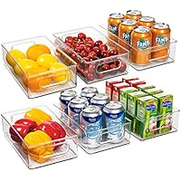 6-Pack Ecowaare Plastic Refrigerator Organizer Bins