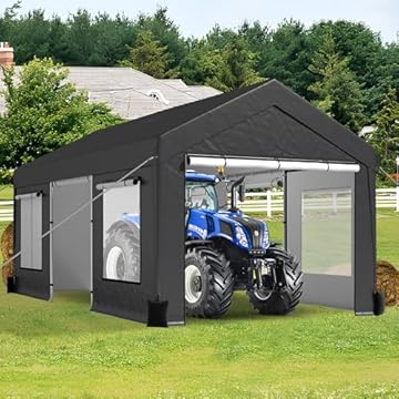 wooden car port side of house