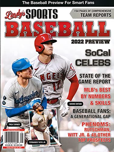 LINDY'S SPORTS BASEBALL MAGAZINE - 2022 PREVIEW - TREA TURNER & SHOHEI OHTANI (C0VER)