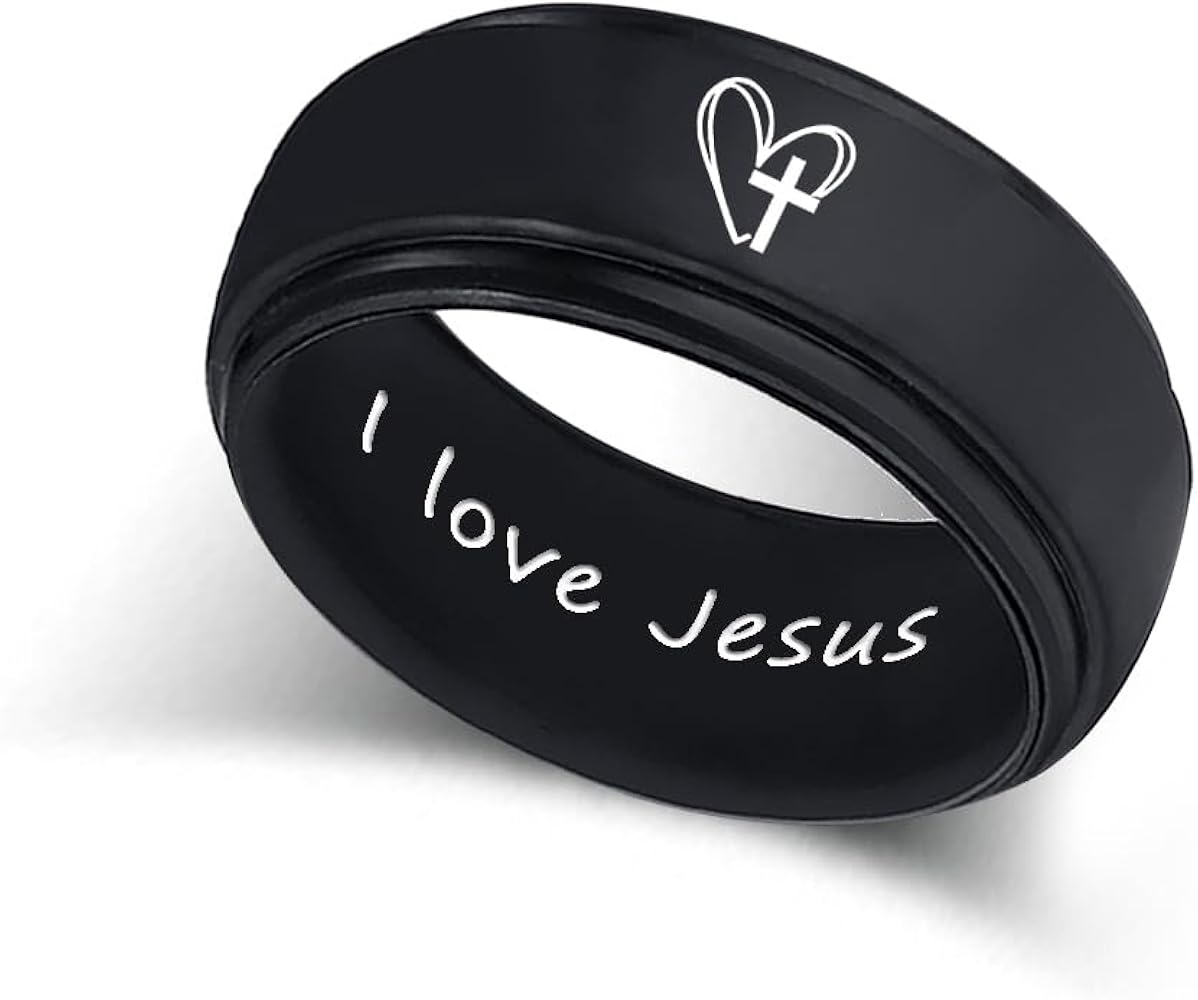 Christian Jesus Engraved Silicone Ring for Men & Women - Christian Jesus Engraved Silicone Ring for Men & Women -