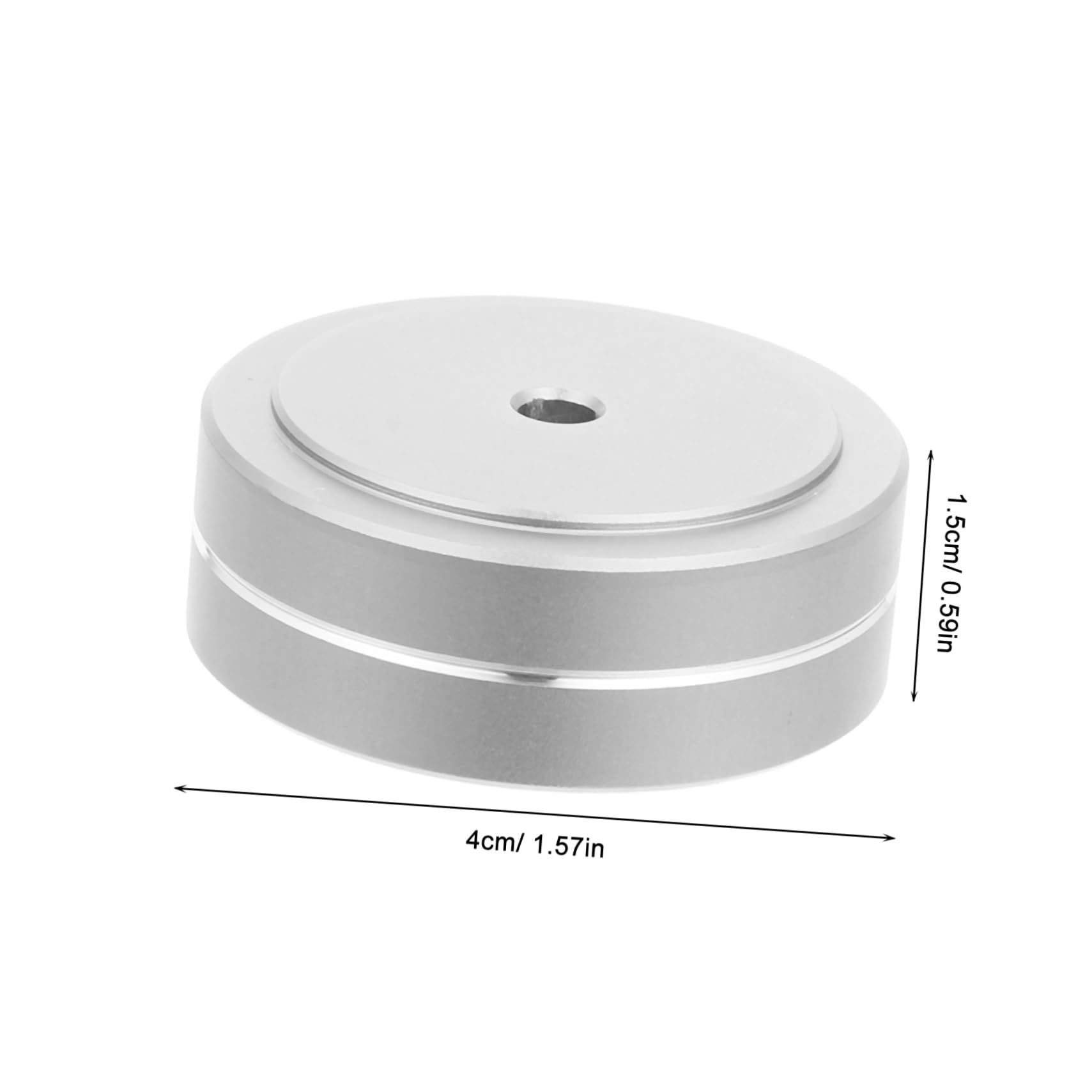 FUNOMOCYA Chassis Anti-Slip Mats Feet for Turntables Feet Bumpers Subwoofer Feet Computer Case Mat Anti Vibration Pads Speaker Base Mat Feet for Speakers Turntable Feet Aluminum Silver