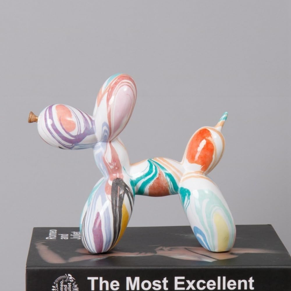 YOYUMI Ballon Hond Sculptuur Jelly Ballon Hond 10,8 cm Doorschijnend Hars Materiaal Ornamenten Luxe Kantoor Woonkamer Slaapkamer Decoratie Groen