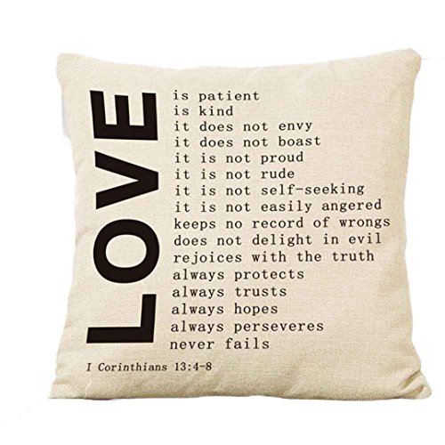 Crystal Emotion Couple Pillowcase, Square Pillow Cover Cushion Case Toss Pillowcase Hidden Zipper Closure 18x18inch