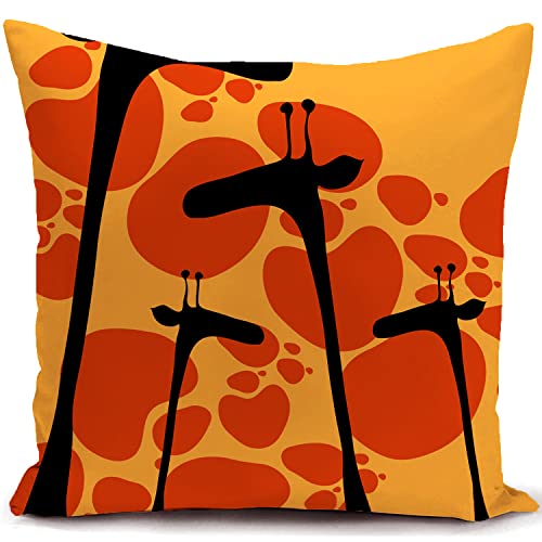 HUASHUZI Kissenbezug 40 x 40cm Giraffe Kissen afrikanische deko Afrika Geschenke für sofakissen kissenbezüge dekokissen couchkissen kissenhülle Sofa Schlafzimmer Wohnzimmer Zimmer zierkissen