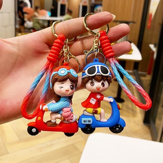 cartoon characters keychain for girls boys, cute silicon keychains accessories keyring key purse backpack car charms for kids gifts