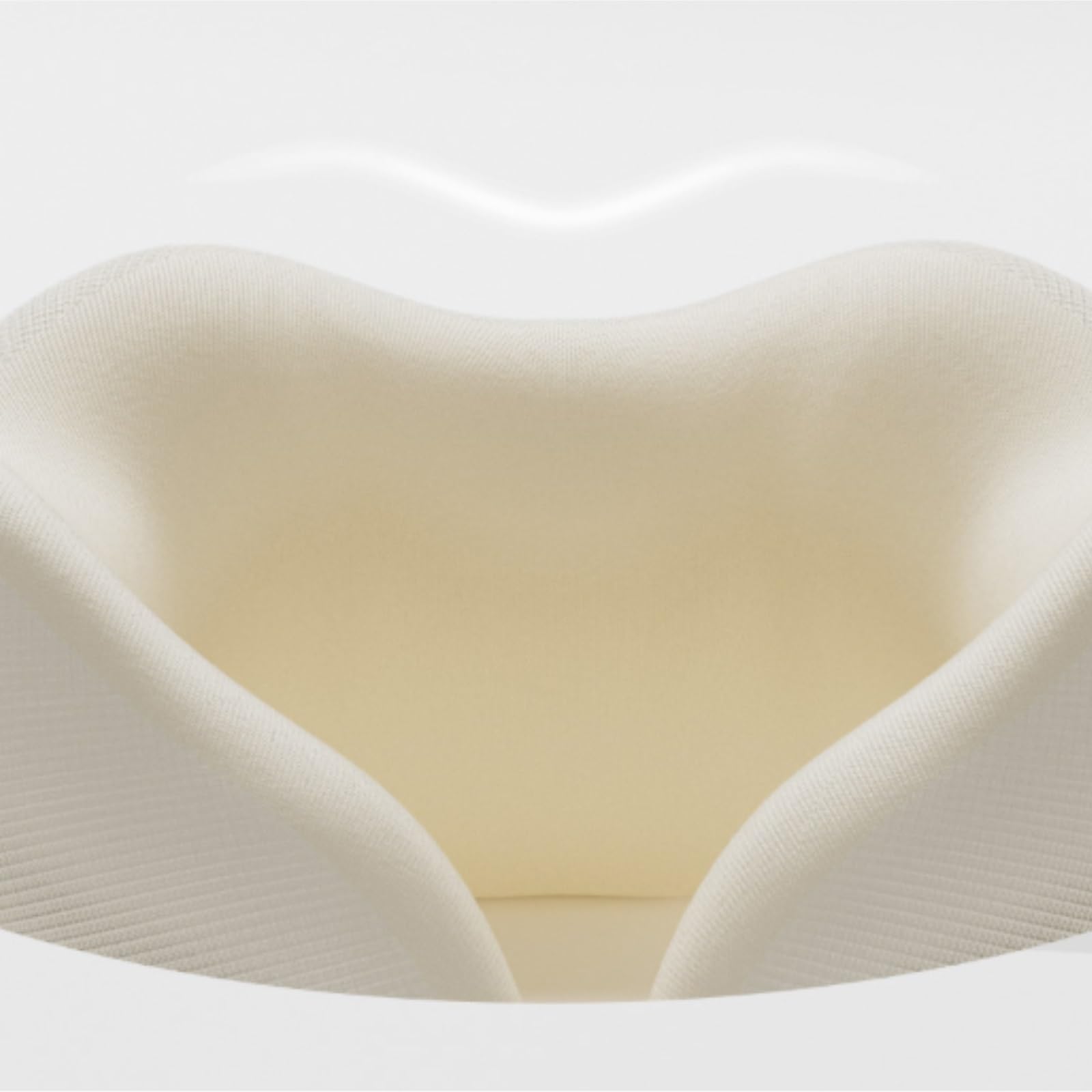 Compact Coussin De Voyage L'oreiller en Forme De U Peut Être Rangé Et Utilisé comme Sac Voyage Avion À Rebond Lent Adultes Bureau(White)
