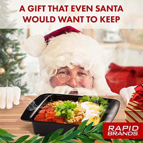 Rapid Ramen Cooker | Microwave Ramen in 3 Minutes | Perfect for Dorm, Small Kitchen, or Office | Dishwasher-Safe, Microwaveable, BPA-Free (Black 2 Pack) - Thumbnail 3