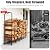 Outvita 8ft Outdoor Firewood Rack with Cover, Heavy Duty Firewood Holder & 600D Oxford Waterproof Cover, Indoor/Outdoor Log Storage Rack, Metal Wood Pile Storage Organizer for Fireplace, Patio