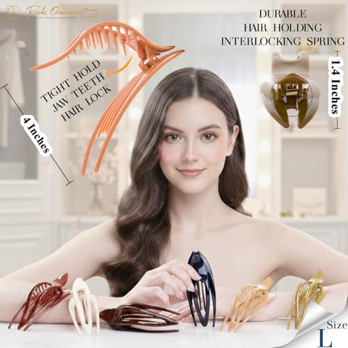 Pinzas grandes planas para cabello paquete de 6 unidades miniatura 2