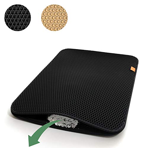 Pfotenolymp® Premium Katzenstreu Matte - große Katzenklo Matte als Vorleger für Katzentoilette – Katzenklo Vorleger – Katzenmatte