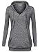 Timeson Lightweight Hoodie, Long Sleeve V Neck Pullover Hoodies Sweatshirt with Kangaroo Pocket Multicolored Black M