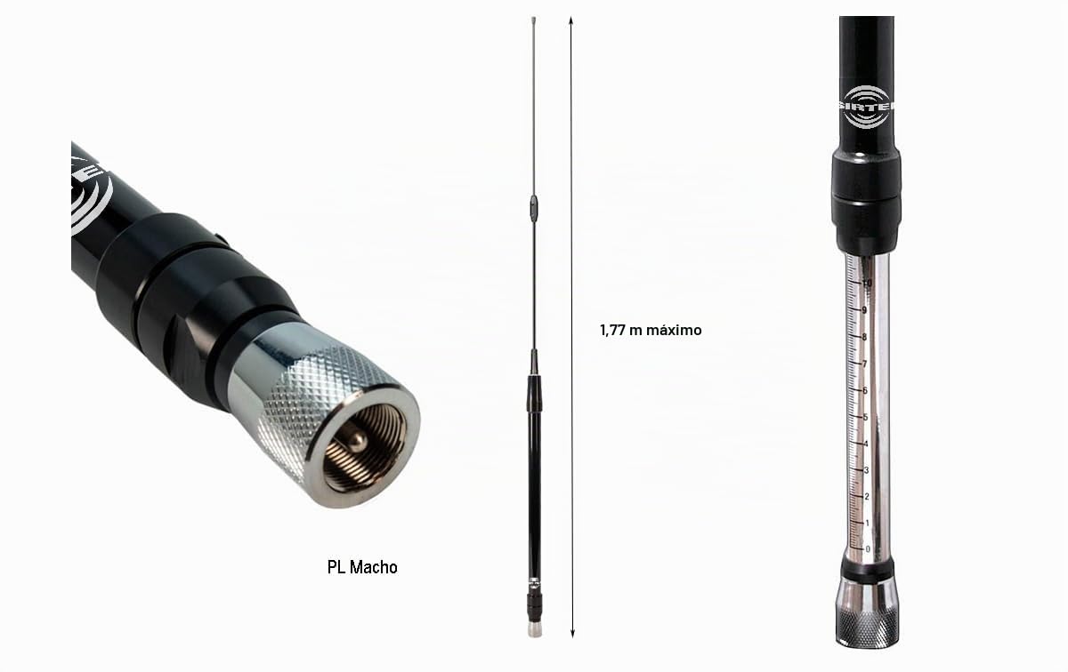 SRT-M-302-TITAN Antena móvil HF 7 a 30/50/144/430 MHz