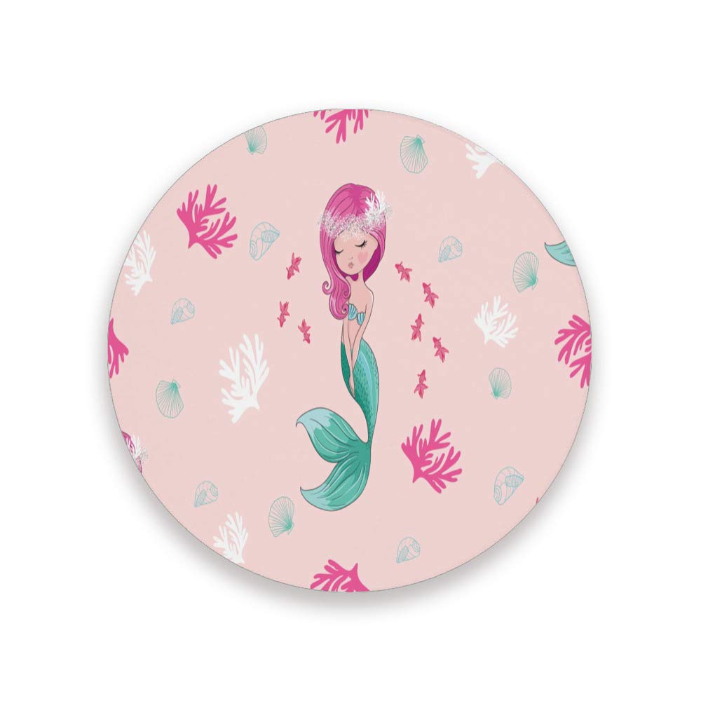 Dessous de verre en céramique rose et liège de qualité supérieure CHEHONG