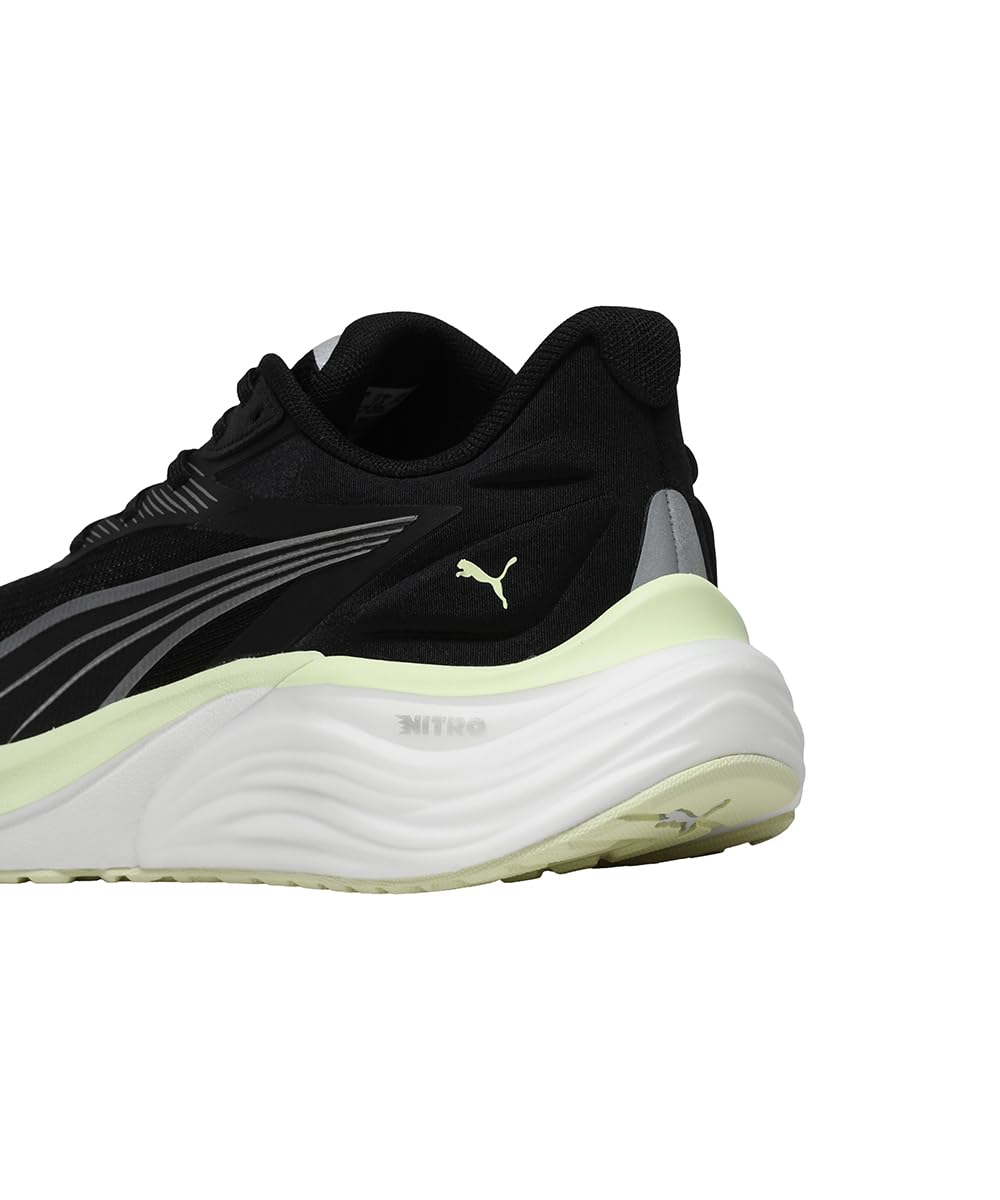 PUMA Damskie buty do biegania szosowego Electrify Nitro 4 WN, czarne jabłko Spritz-Vibrant Blue, 40 UK, Puma Czarne jabłko spritz żywy niebieski, 40.5 EU