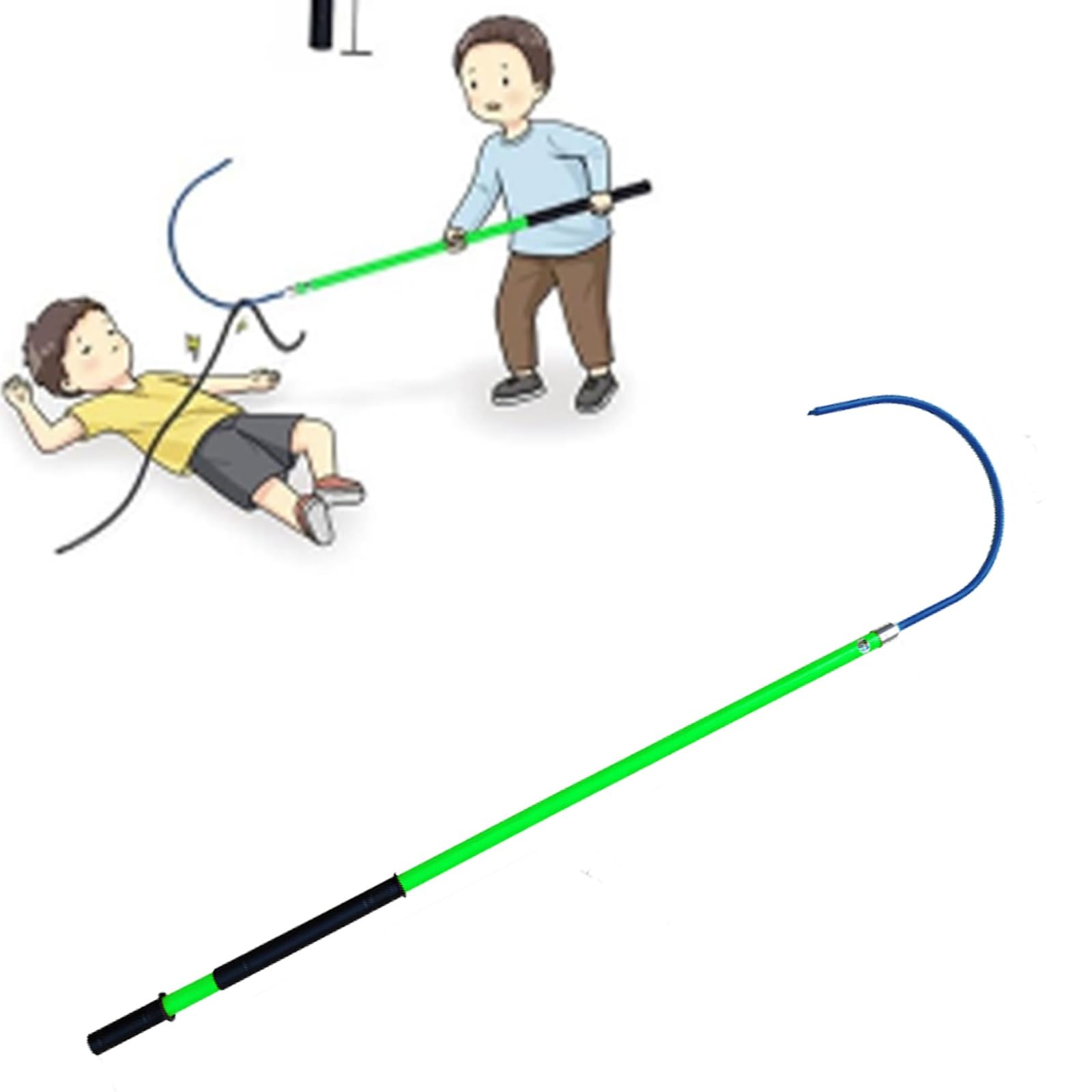 Genérico Izolacja wysokonapięciowa ratownicza, hak ratowniczy, nieprzewodzący pręt ratunkowy z włókna szklanego, do bezpieczeństwa elektrycznego i konserwacji awaryjnej linii energetycznych