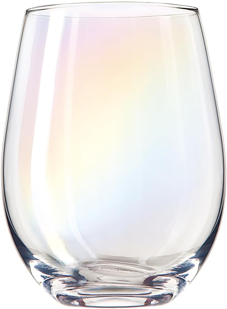 Godinger Monterey Stemless Wine Goblet Beverage Glass Cup