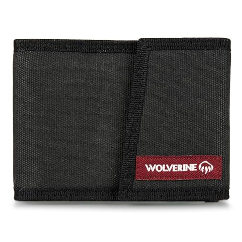 Wolverine Men's RFID Blocking Rugged Bifold & Passcase Wallets (Avail in Cotton Canvas Or Leather) Bi-Fold