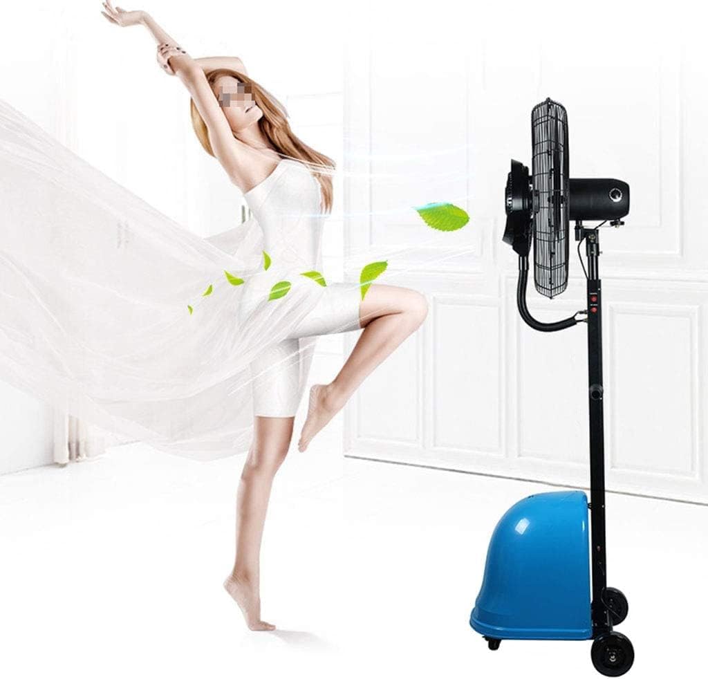 Floor Fan with 3 Speeds Adjustable Fan Head/Industrial Humidifying Misting Fan/Floor Standing Pedestal Fan, for Commercial Residential and Greenhouse