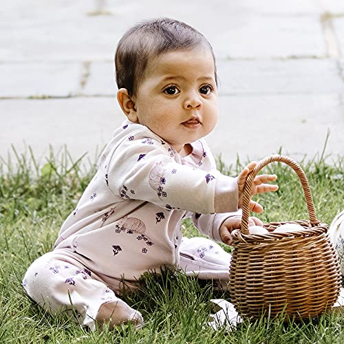 Image of Burt's Bees Baby unisex-baby Sleep & Play, Organic One-piece Romper-jumpsuit Pj, Zip Front Footed Pajama